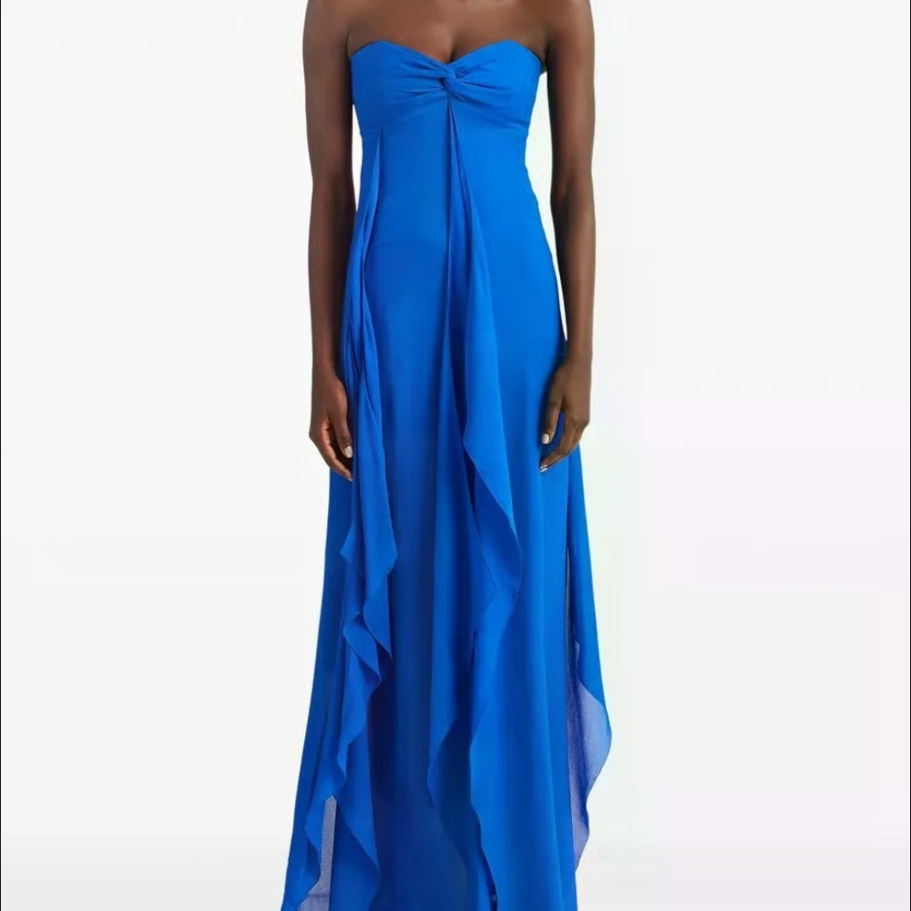 Ralph Lauren Purple Label Rhiannon Georgette Silk Evening Gown